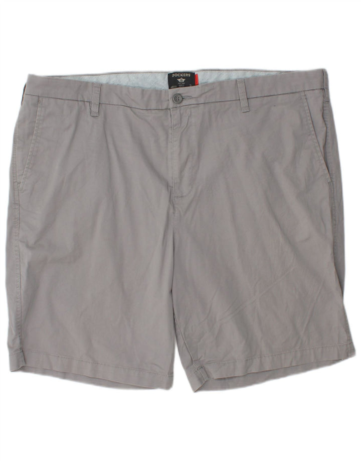 DOCKERS Mens Chino Shorts W42 2XL  Grey Cotton