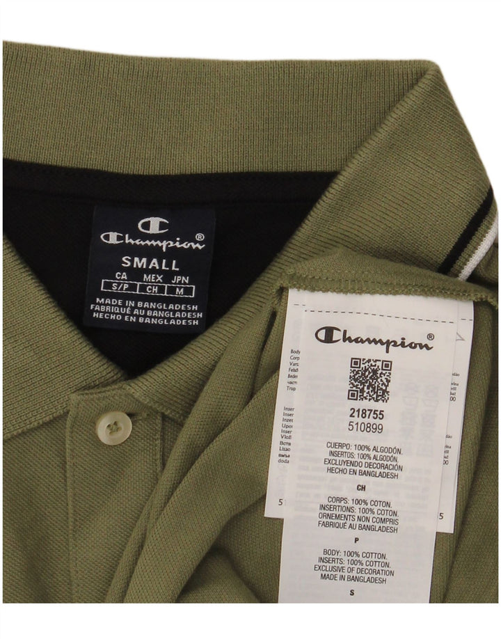 Champion Mens Polo Shirt Small Khaki Cotton