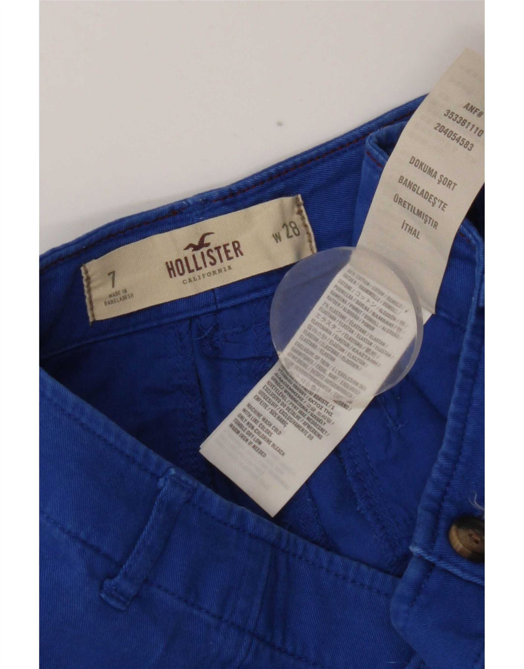 Hollister Womens Hot Pants US 7 Medium W28  Blue Cotton
