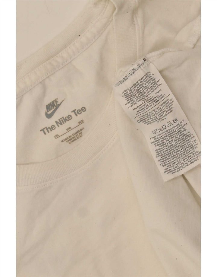 Nike Mens T-Shirt Top 3XL White Cotton