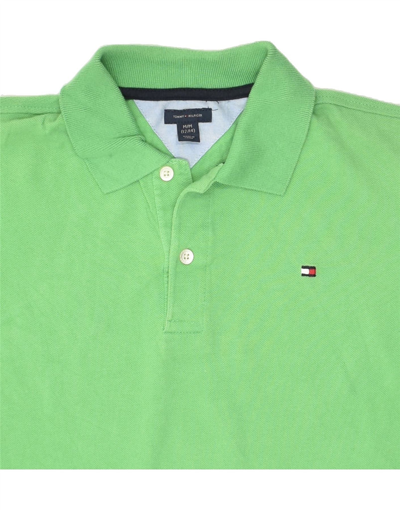 TOMMY HILFIGER Boys Polo Shirt 12-13 Years Medium Green Cotton | Vintage Tommy Hilfiger | Thrift | Second-Hand Tommy Hilfiger | Used Clothing | Messina Hembry 