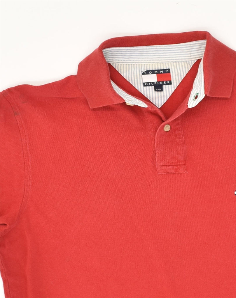 TOMMY HILFIGER Mens Polo Shirt Small Red Cotton | Vintage Tommy Hilfiger | Thrift | Second-Hand Tommy Hilfiger | Used Clothing | Messina Hembry 