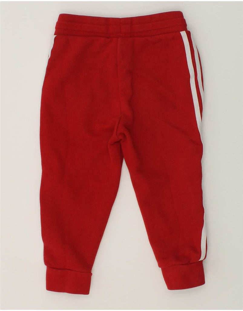 ADIDAS Baby Boys Joggers Tracksuit Trousers 18-24 Months Red Cotton | Vintage Adidas | Thrift | Second-Hand Adidas | Used Clothing | Messina Hembry 