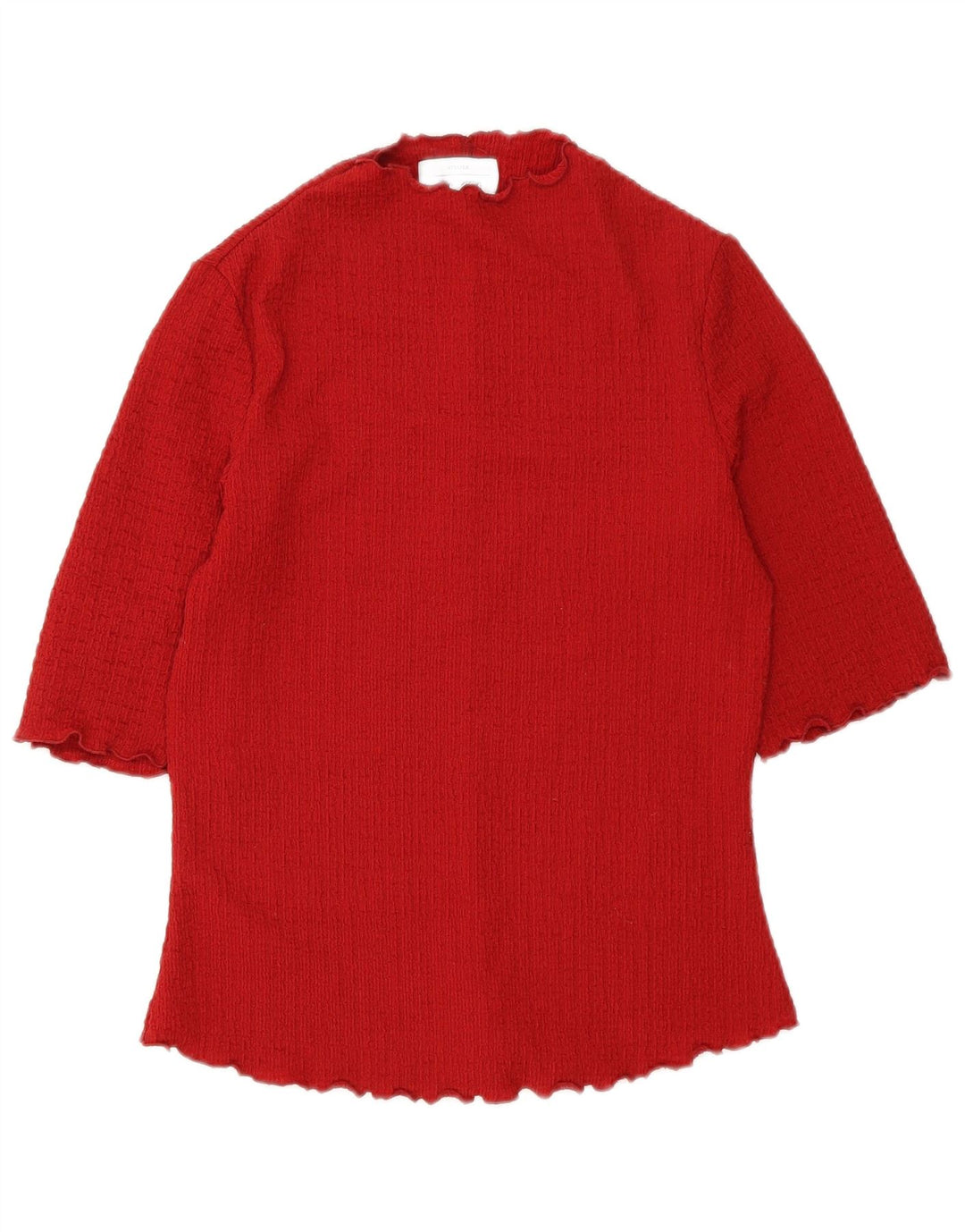 & OTHER STORIES Womens Top 3/4 Sleeve UK 10 Small Red Polyester