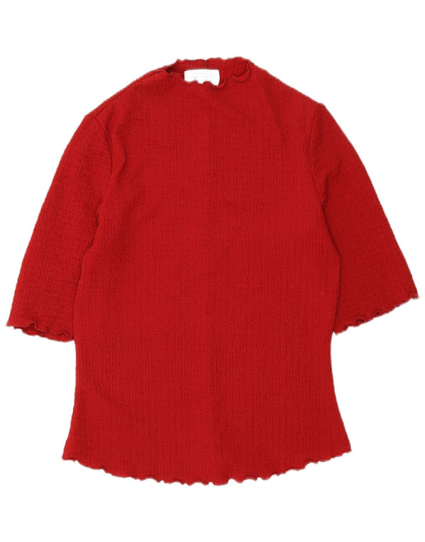 & OTHER STORIES Womens Top 3/4 Sleeve UK 10 Small Red Polyester