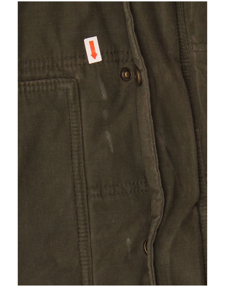 FAT FACE Mens Padded Gilet UK 38 Medium Khaki Polyester