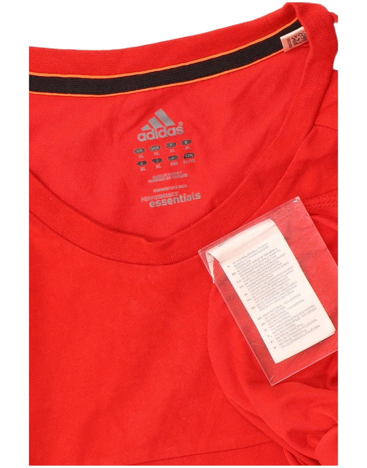 ADIDAS Mens Climalite T-Shirt Top XL Red Cotton