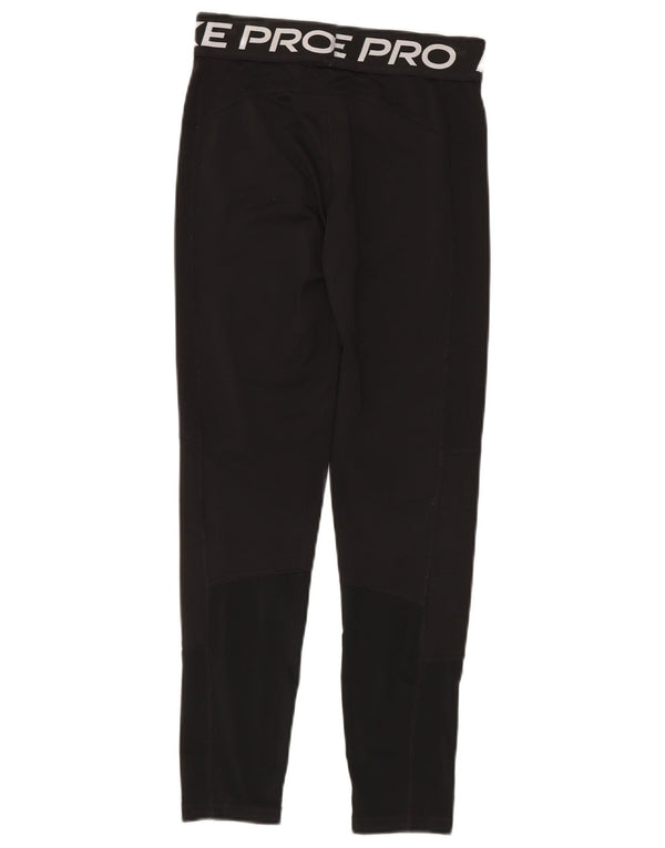 Nike Girls Dri Fit Graphic Leggings 13-14 Years XL Black