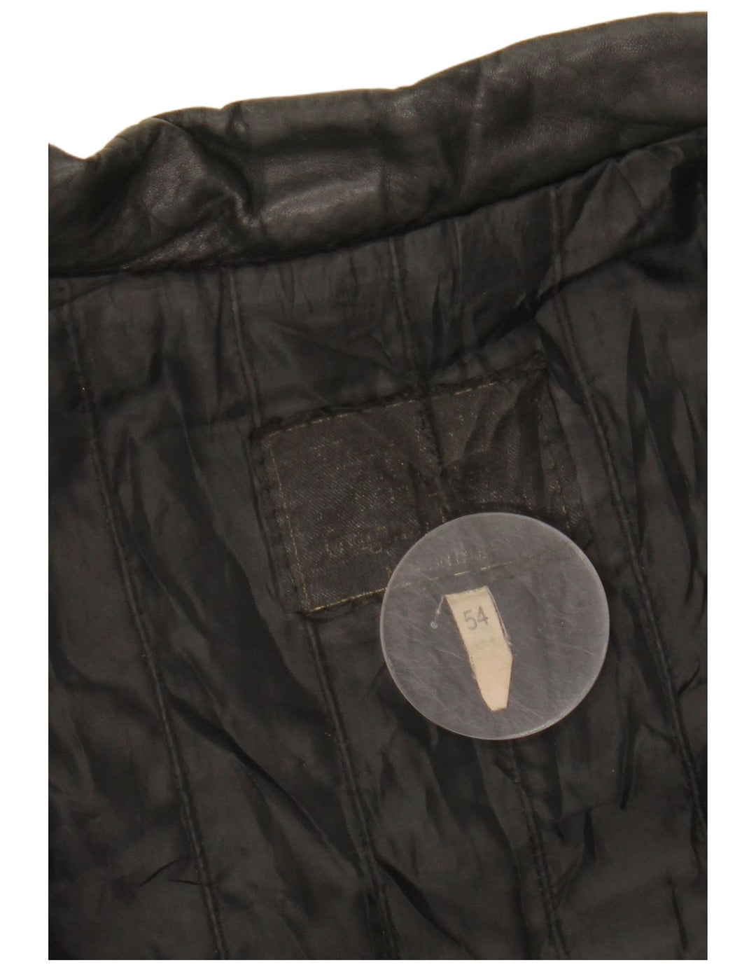 VINTAGE Womens Leather Jacket IT 54 3XL Black