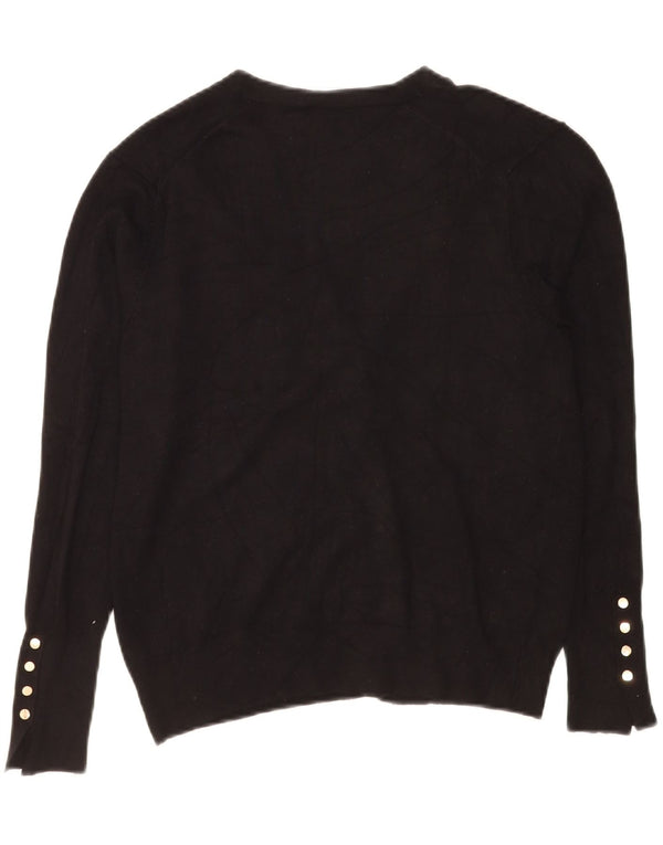 Zara Womens Cardigan Sweater UK 14 Large Black