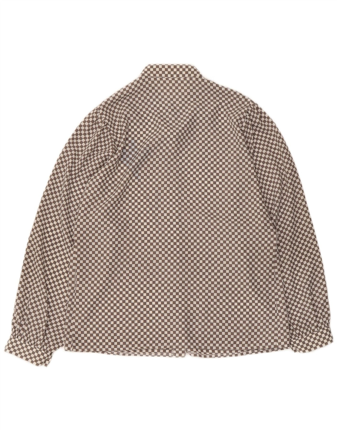 Vintage Womens Shirt Blouse UK 16 Large Grey Geometric Polyester