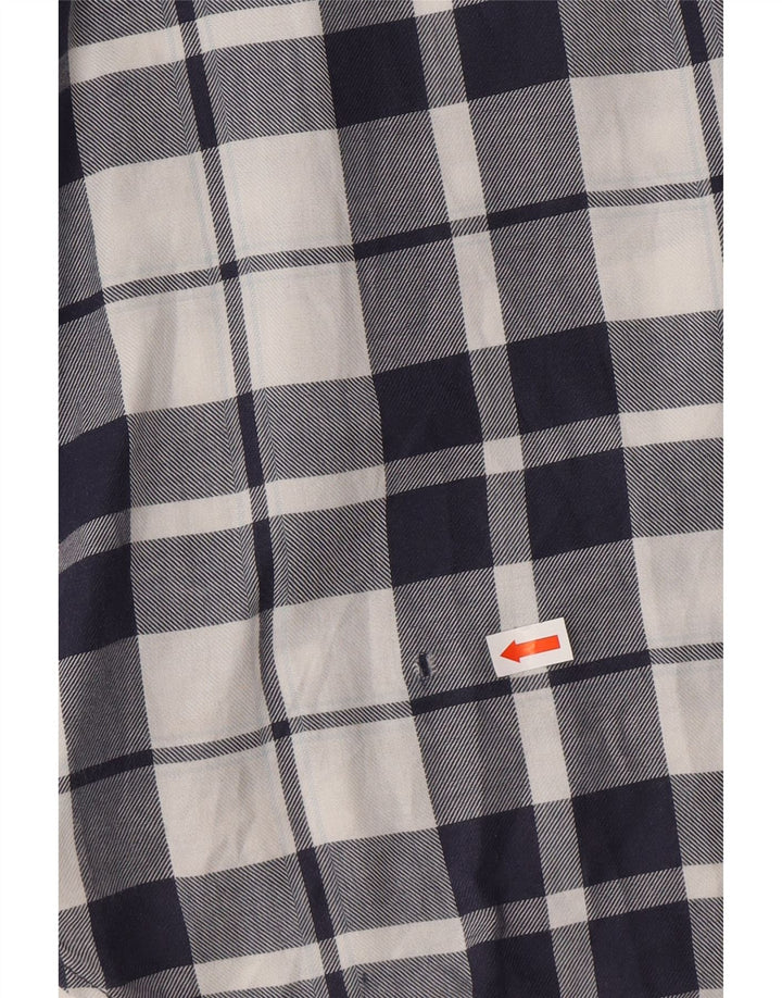 TIMBERLAND Mens Regular Fit Shirt 2XL Navy Blue Check Cotton