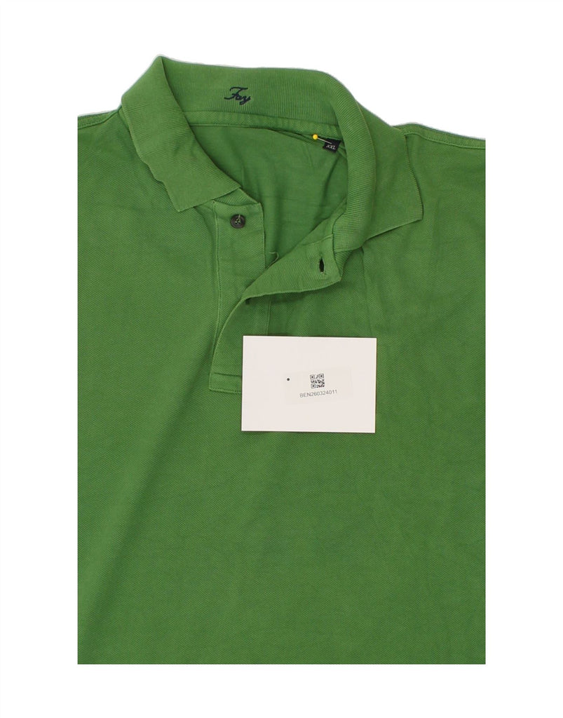 FAY Mens Polo Shirt 2XL Green Cotton | Vintage Fay | Thrift | Second-Hand Fay | Used Clothing | Messina Hembry 