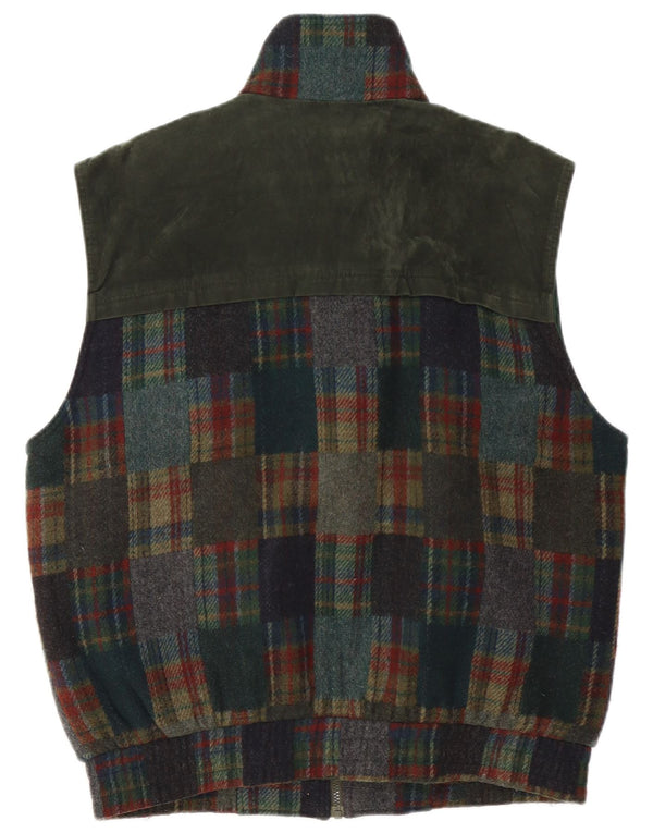 Pionier Mens Gilet UK 42 XL Khaki Patchwork