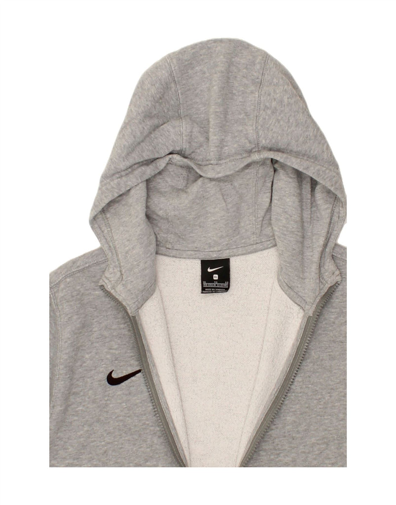 NIKE Boys Graphic Zip Hoodie Sweater 13-14 Years XL Grey Cotton Vintage Nike and Second-Hand Nike from Messina Hembry 