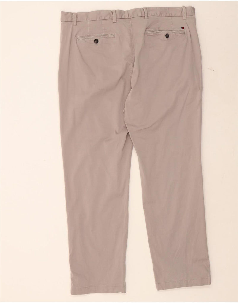 TOMMY HILFIGER Mens Straight Chino Trousers W40 L30 Grey Cotton Vintage Tommy Hilfiger and Second-Hand Tommy Hilfiger from Messina Hembry 