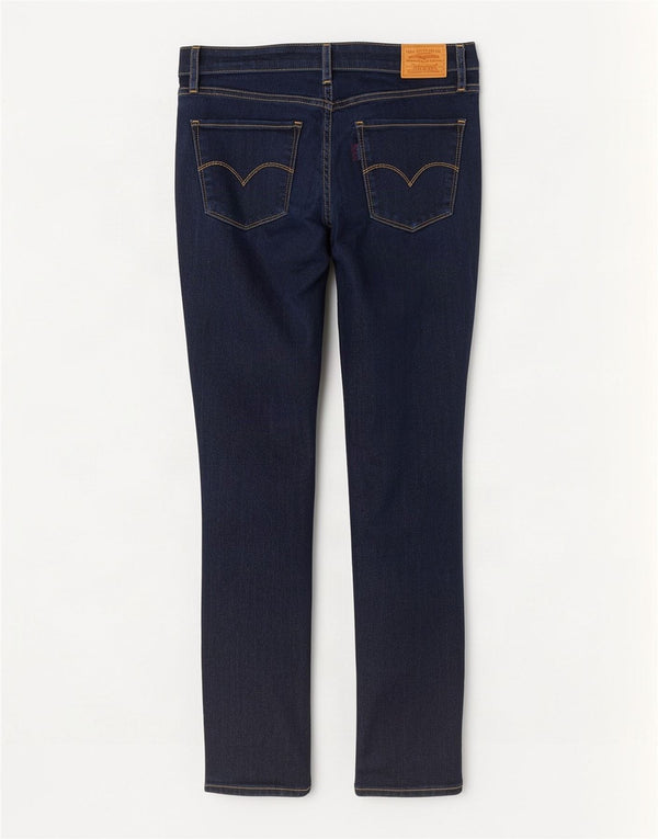 Levi's Womens 721 High Rise Skinny Jeans W30 L28 Navy Blue Lyocell