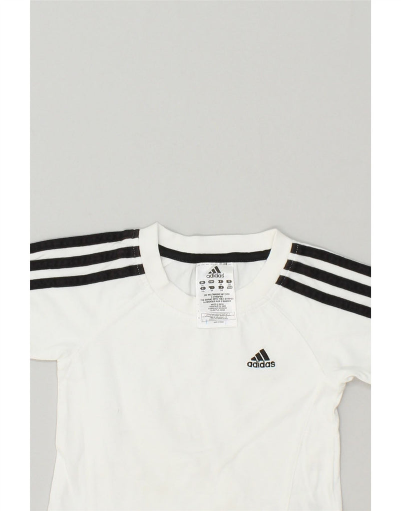 ADIDAS Boys Graphic T-Shirt Top 4-5 Years XS White Cotton | Vintage Adidas | Thrift | Second-Hand Adidas | Used Clothing | Messina Hembry 