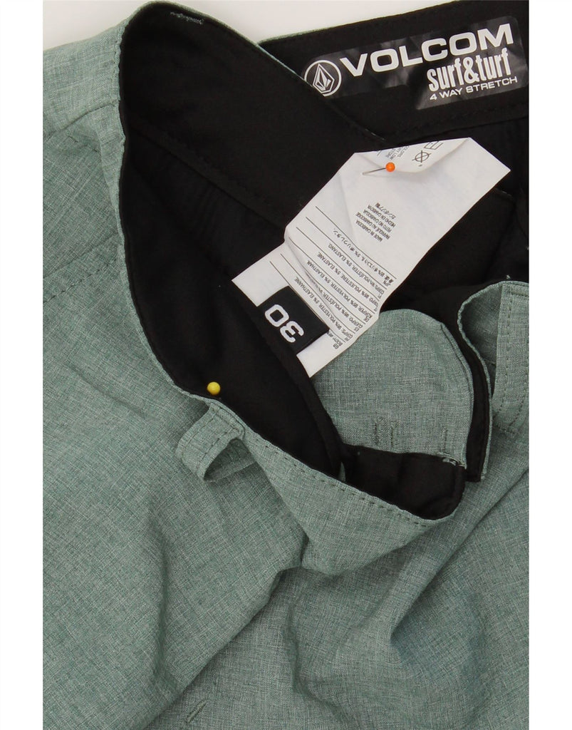 VOLCOM Mens Cargo Shorts W30 Medium Green Polyester Vintage Volcom and Second-Hand Volcom from Messina Hembry 
