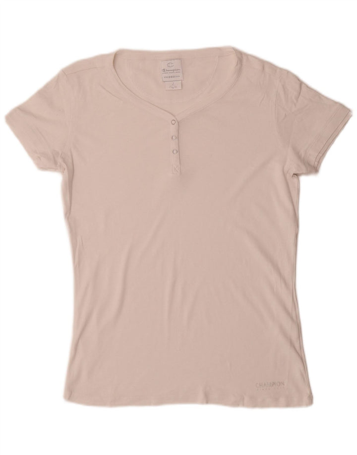 Champion Womens Easy Fit T-Shirt Top UK 16 Large White