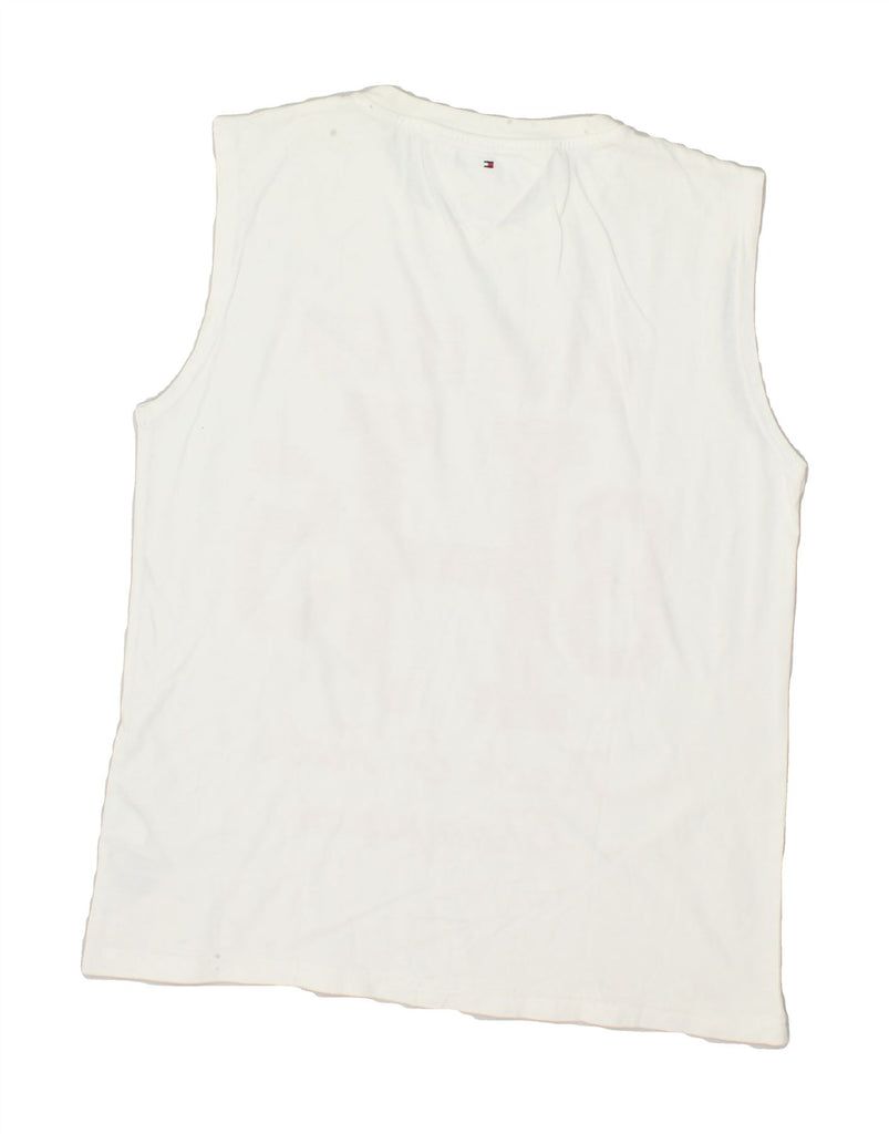 TOMMY HILFIGER Boys Graphic Vest Top 15-16 Years White Cotton | Vintage Tommy Hilfiger | Thrift | Second-Hand Tommy Hilfiger | Used Clothing | Messina Hembry 