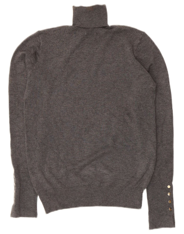 Zara Womens Roll Neck Jumper Sweater UK 8 Small Grey