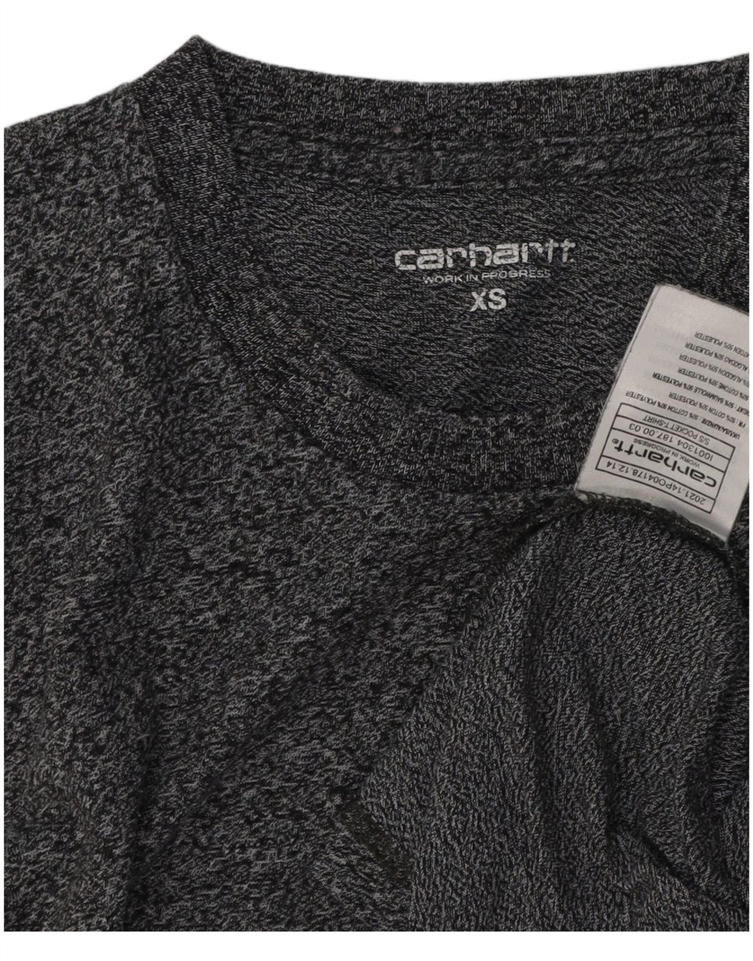CARHARTT Mens T-Shirt Top XS Grey Flecked Cotton