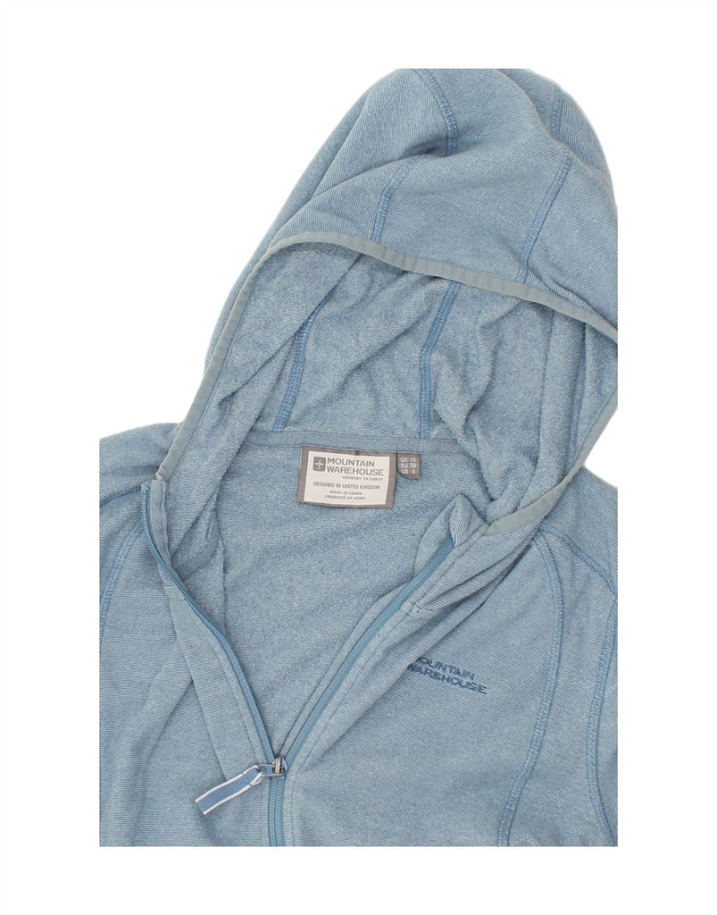 MOUNTAIN WAREHOUSE Womens Zip Hoodie Sweater UK 10 Small  Blue Polyester | Vintage Mountain Warehouse | Thrift | Second-Hand Mountain Warehouse | Used Clothing | Messina Hembry 