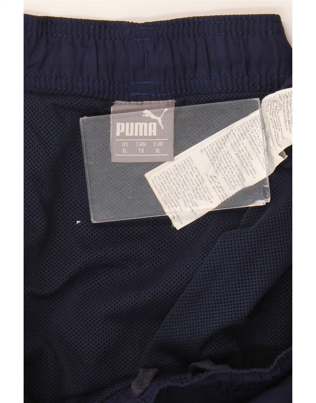 Puma Mens Graphic Sport Shorts XL Navy Blue Polyester