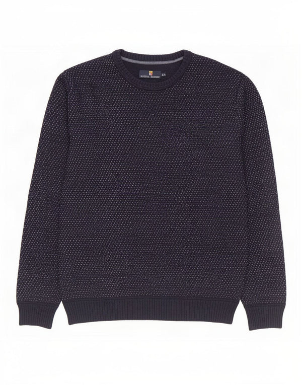 Marina Militare Mens Boat Neck Jumper Sweater 2XL Navy Blue Flecked Wool