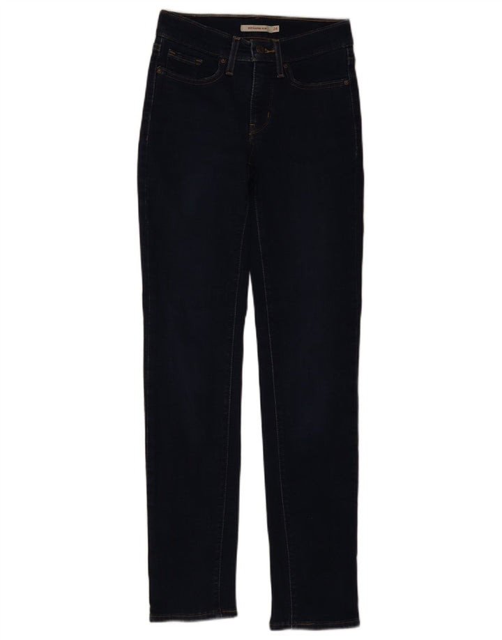Levi's Womens 312 Shaping Slim Jeans W24 L31 Navy Blue