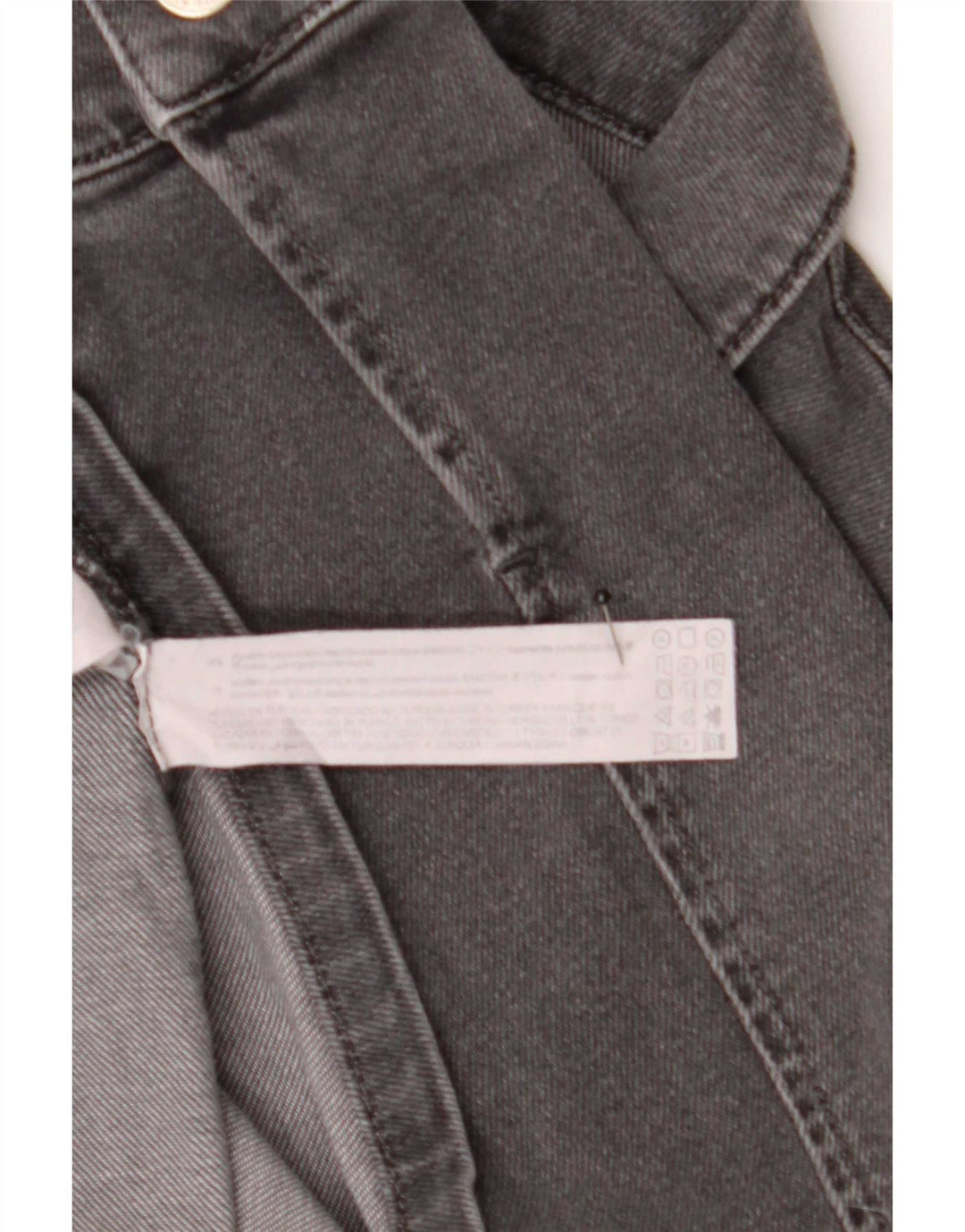 Zara Womens Denim Dress UK 12 Medium Grey Cotton