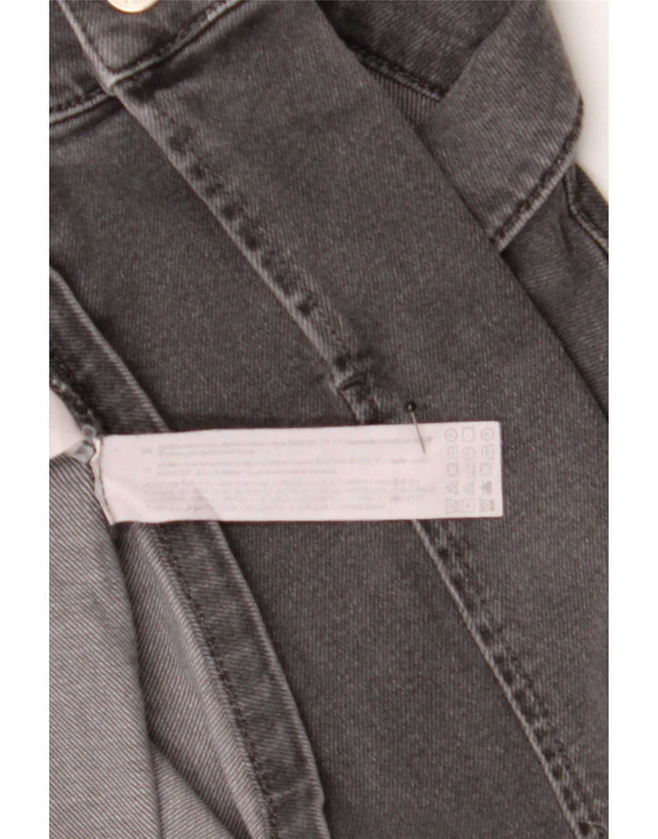 Zara Womens Denim Dress UK 12 Medium Grey Cotton