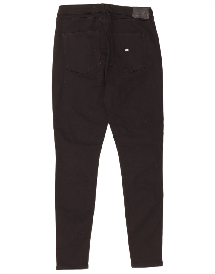 TOMMY HILFIGER Womens Skinny Jeans W30 L30 Black Cotton