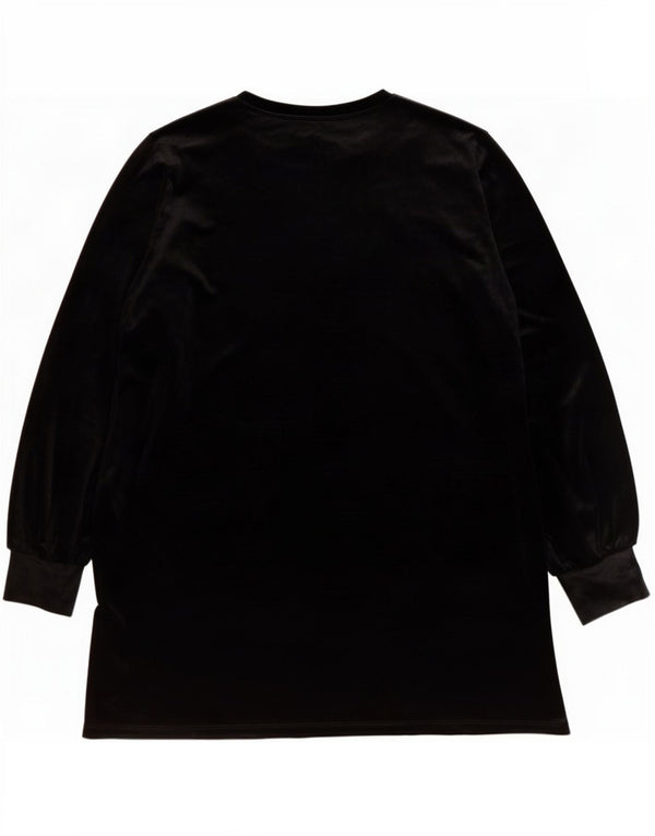 Zara Womens Long Sleeve Shift Dress UK 16 Large Black Polyester