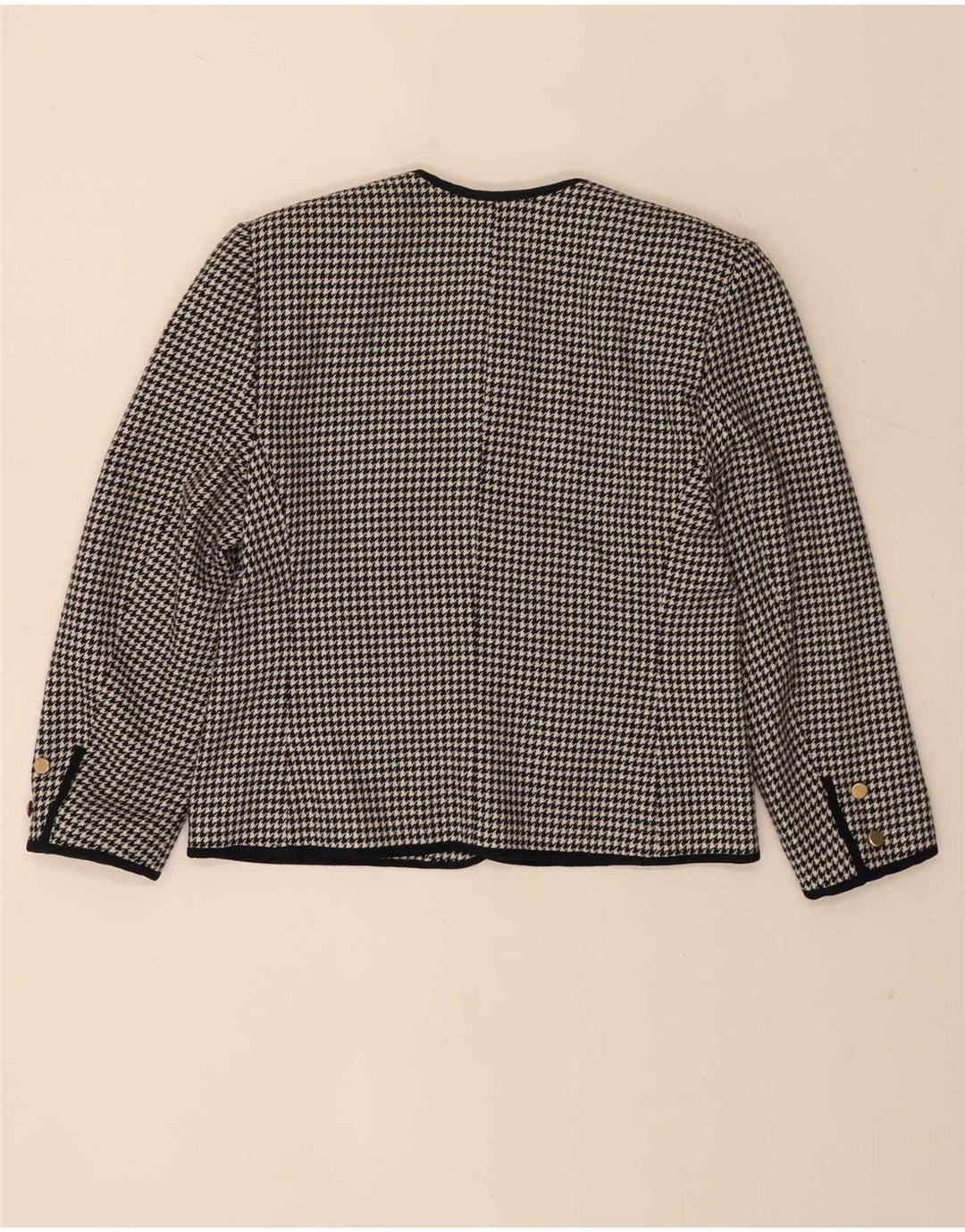 Vintage Womens 5 Button 2 Piece Skirt Set IT 46 Large W28 Black Houndstooth