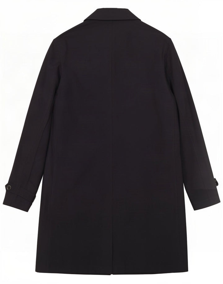 Zara Mens Trench Coat UK 36 Small Navy Blue