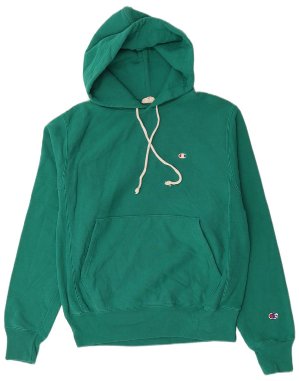 Champion Mens Reverse Weave Loose Fit Hoodie Jumper Small Green Cotton
