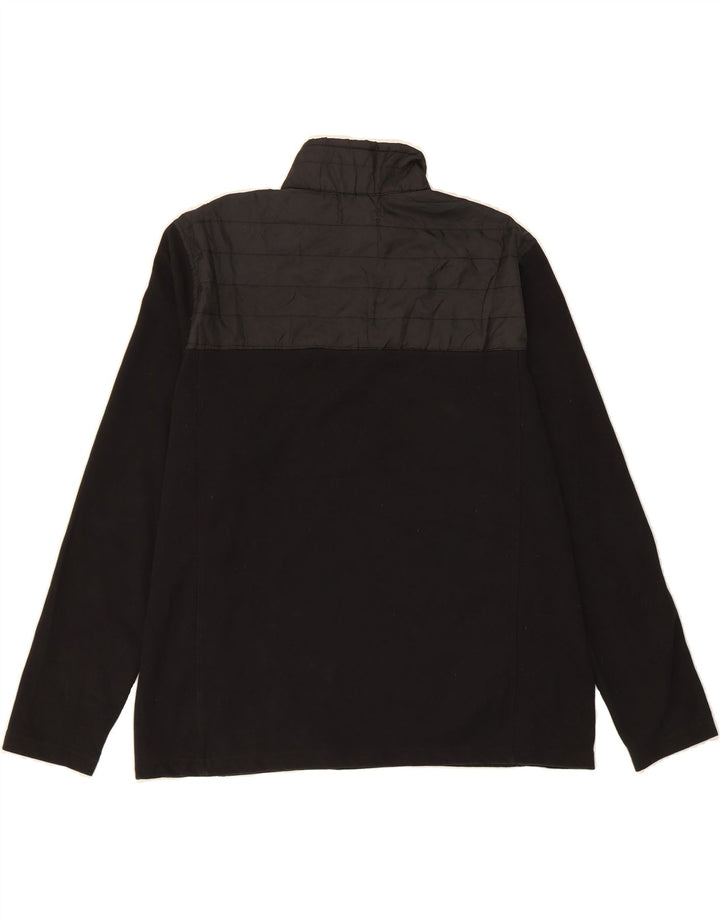 EDDIE BAUER Mens Zip Neck Sweatshirt Jumper XL Black Polyester Vintage Eddie Bauer and Second-Hand Eddie Bauer from Messina Hembry 