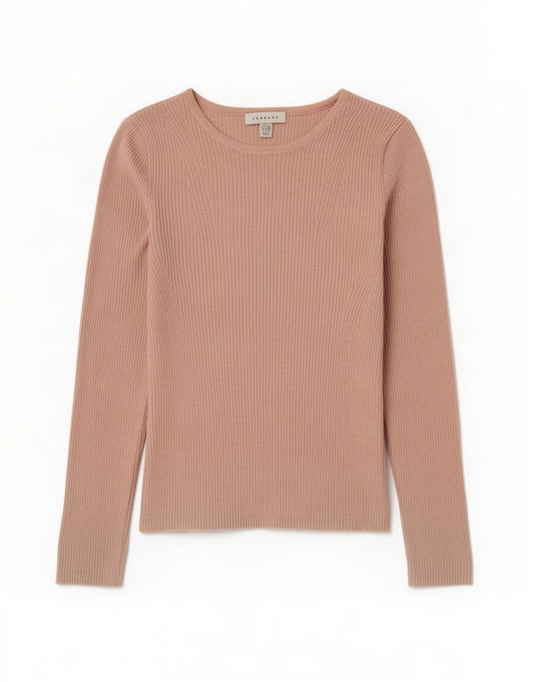 Topshop Womens Top Long Sleeve UK 8 Small Pink Viscose