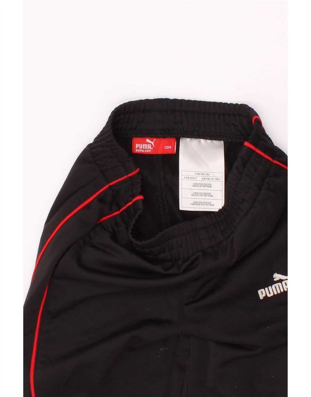 Puma Baby Boys Tracksuit Trousers 9-12 Months Navy Blue Polyester