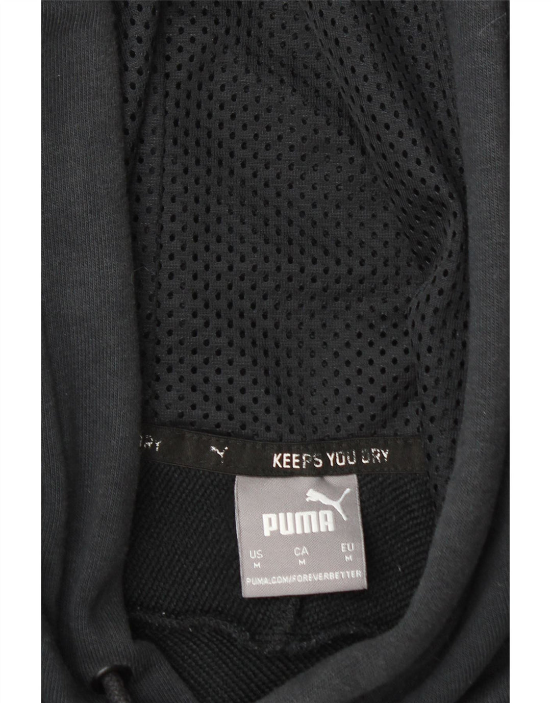 PUMA Mens Graphic Hoodie Jumper Medium Black Cotton