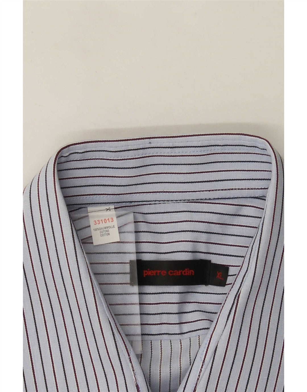 Pierre Cardin Mens Shirt XL Blue Pinstripe Cotton