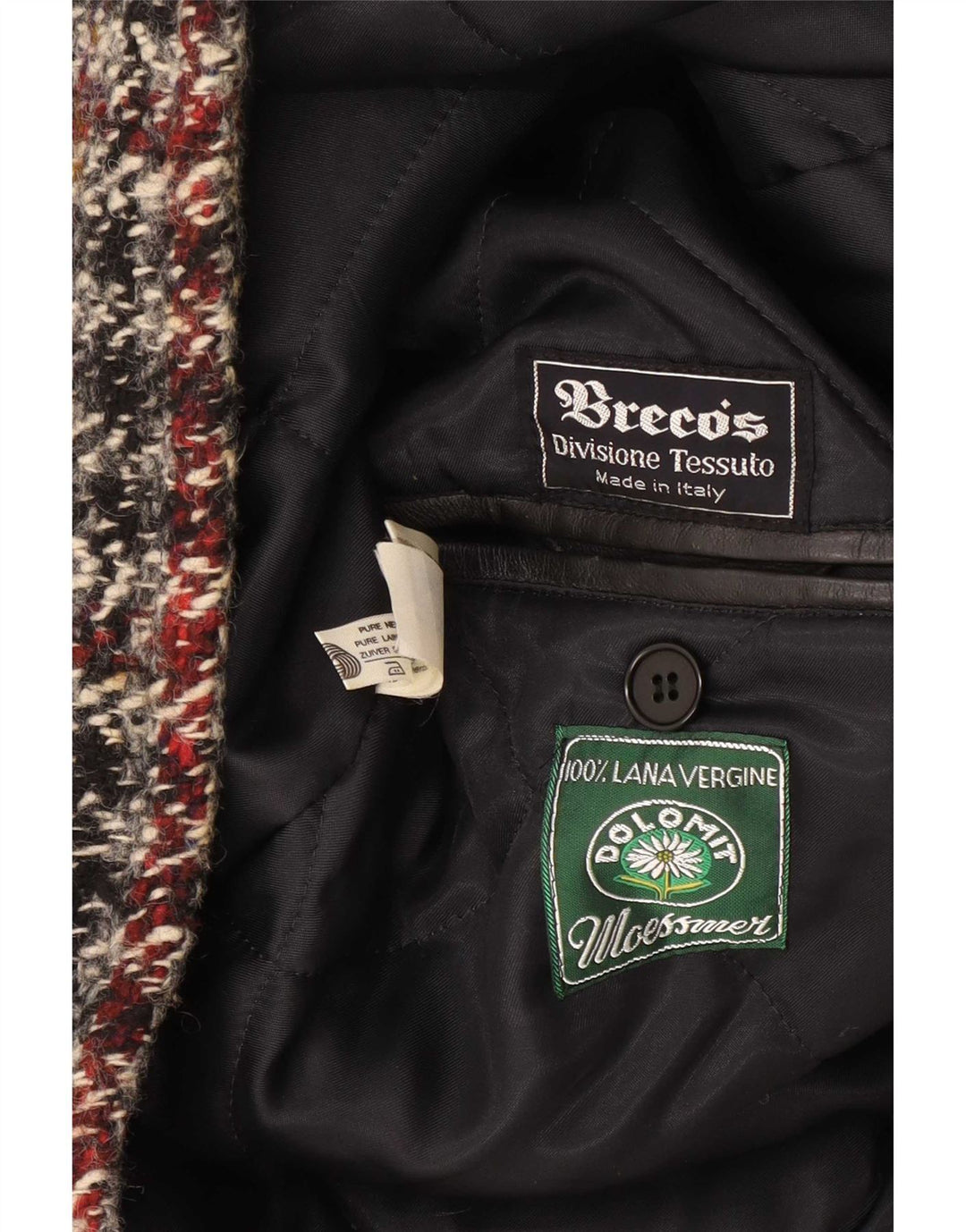 Breco's Mens Double Breasted Blazer Jacket IT 48 Medium Multicoloured Check