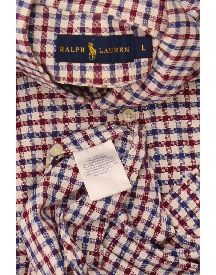 Polo Ralph Lauren Mens Shirt Large Multicoloured Check Cotton