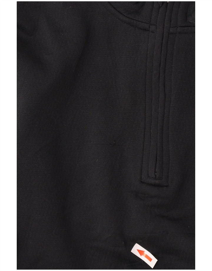 Under Armour Mens loose Zip Neck Sweatshirt Jumper Large Black Colourblock