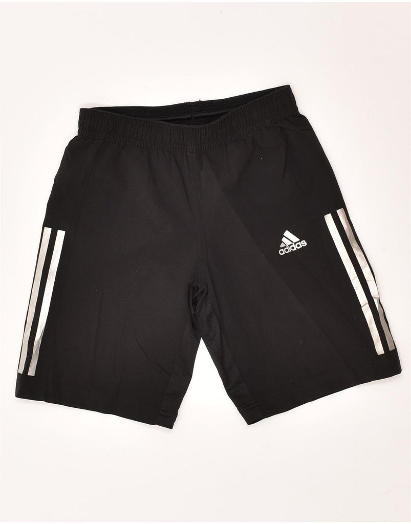 ADIDAS Boys Sport Shorts 9-10 Years Black Polyester | Vintage Adidas | Thrift | Second-Hand Adidas | Used Clothing | Messina Hembry 