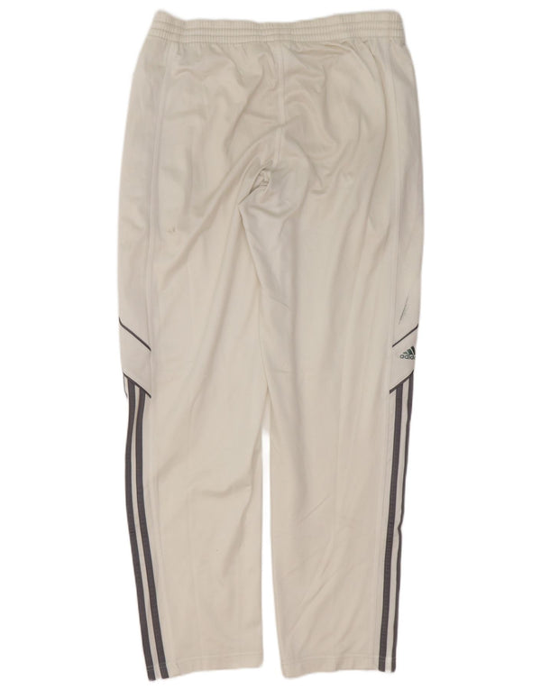 Adidas Mens Tracksuit Trousers Medium White Polyester