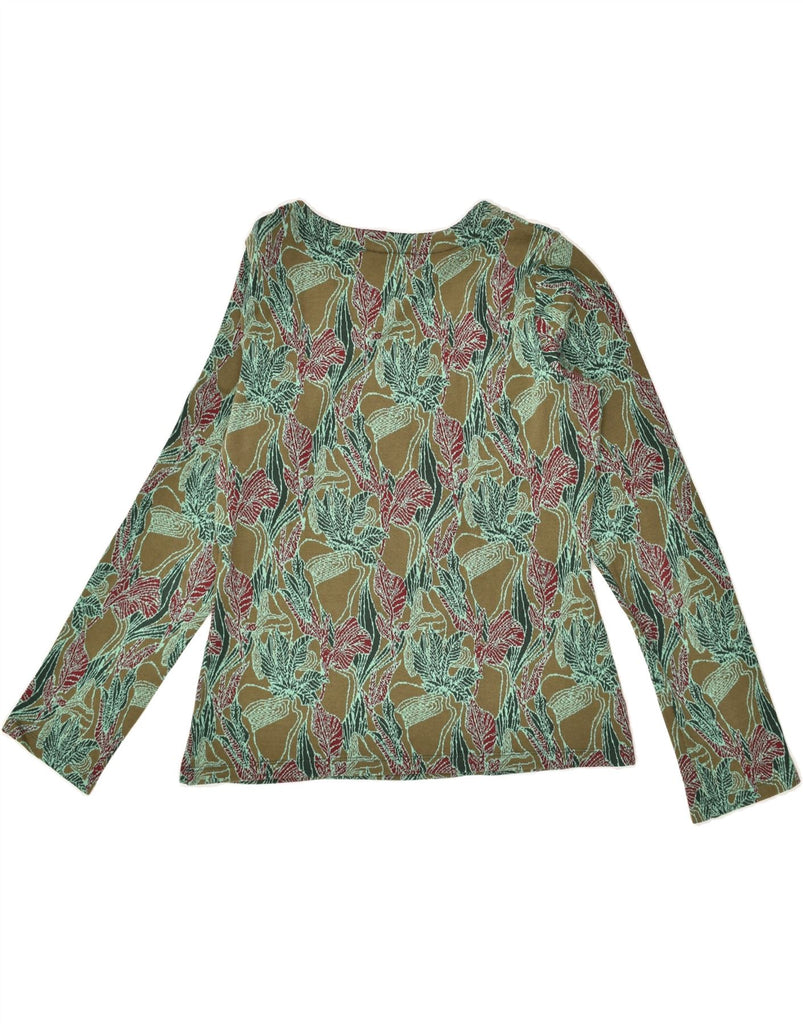 VINTAGE Womens Blouse Top UK 16 Large Green Floral | Vintage Vintage | Thrift | Second-Hand Vintage | Used Clothing | Messina Hembry 