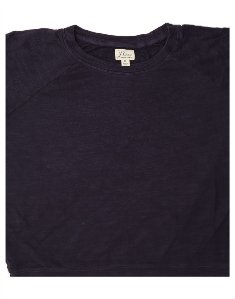J. CREW Womens Oversized Sweatshirt Jumper UK 14 Medium Navy Blue Cotton Vintage J. Crew and Second-Hand J. Crew from Messina Hembry 